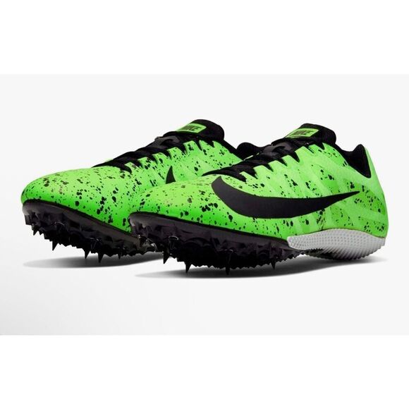 Nike Men's Size 12 Zoom Rival 9 Track Spike Shoes Electric Speckled Neon Green